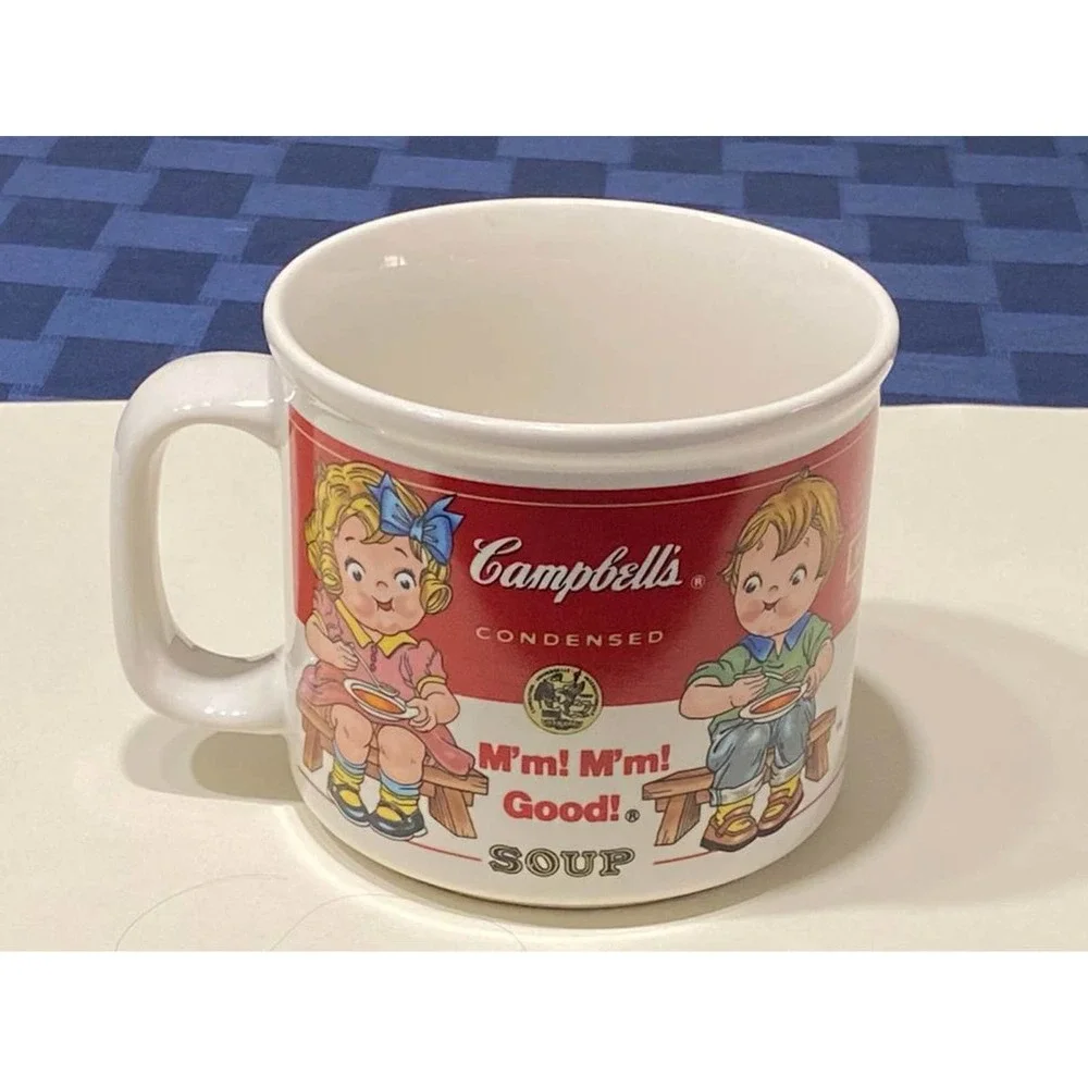 Campbells Kids‎ on a bench Soup Mug 1993